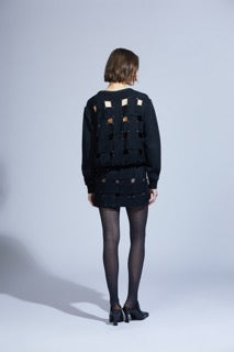 STRAPS AND RIVETS JUMPER BLACK